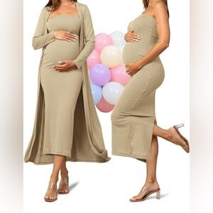 Tube maternity dress and cardigan XL